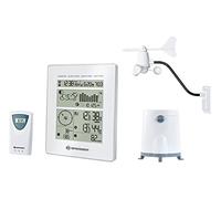 Bresser 7002600 - Estación meteorológica con sensor exterior, pluviómetro, anemómetro, color blanco