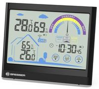 Bresser 7007402 Estación meteorológica radiocontrolada, termohigrómetro con pantalla táctil con recomendación de ventilación, negro