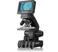 Bresser Biolux Touch - Microscopio LCD de 5 MP para Escuela y Hobby, con Mesa mecánica Cruzada, HDMI, USB y SD, Negro