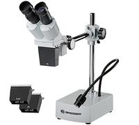 Bresser Biorit ICD-CS - Microscopio estéreo (5 x -20x, 3 Lentes Intercambiables, LED y Distancia de Trabajo de 230 mm)