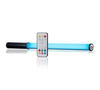 Bresser BR 10RGB Tubo LED RGB 10 W para Foto y Vídeo 3200 a 5600 K | 10 modos de luz, CRI superior a 93, brillo del 10 al 100 por ciento, soporte magnético, rosca para trípode, mando a distancia