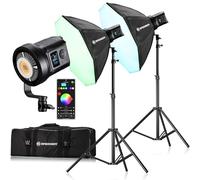 Bresser BR 135RGB Kit Duo luz de Estudio COB LED 135 W con softbox