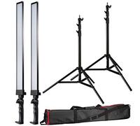 BRESSER BR-2250 | 5500 K, CRI superior a 93, 60 LED por lámpara, 3600 lúmenes, intensidad regulable, carcasa de aluminio, bolsa