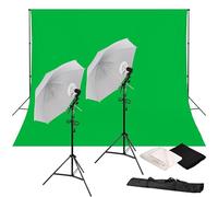 Bresser BR 240B Kit de luz LED con Fondos fotográficos de 3 x 3 m