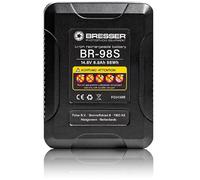 Bresser BR 98S batería V Lock compacta 6800 mAh 98 WH para cámaras | Indicador LED, salidas D Tap y USB de 5 V, protección contra sobrecalentamiento, sobrecarga y cortocircuito, 710 g