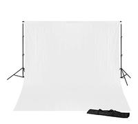 BRESSER BR-D23 Sistema de Fondo + Tela de Fondo 3 x 6m Blanco