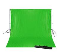 BRESSER BR-D23 Sistema de Fondo + Tela de Fondo 3 x 6m Chromakey Verde