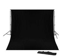 Bresser BR D23 Soporte de Fondos con Tela Negra de algodón 3 x 6 m