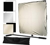 Bresser BR-DP1000 - Panel Reflector y difusor 6 en 1 (100 x 100 cm), Negro/Blanco