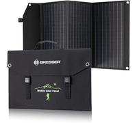 Bresser Cargador Solar portátil 90 W Plegable con USB A y Salida DC | 3 puertos USB A con QC3.0, salida DC 18 V 5 A, células monocristalinas, 3,7 kg, para móvil y estación de energía