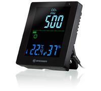 BRESSER CO2 Monitor de Calidad del Aire Smile, Dispositivo de medición del Aire Ambiente con Detector de dióxido de Carbono y visualización de la Humedad y la Temperatura, Negro