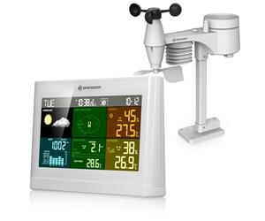 Bresser Comfort Centro meteorológico 5 en 1 con pantalla a color, blanco