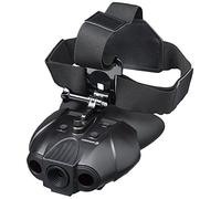 Bresser Digital dispositivo de visión nocturna binocular 1x con batería integrada y soporte para la cabeza, negro