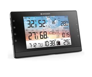 Bresser estación Base Adicional para estación meteorológica WiFi 7003350 WSC, Pantalla en Color de 14,5 cm, Sensor Termo-higrómetro, conexión WiFi