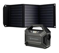 Bresser Estación de energía móvil de 100 vatios + cargador solar de 40 vatios