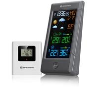 Bresser Estación meteorológica inalámbrica con sensor exterior ClimateTemp NBF, reloj radiocontrolado DCF, termómetro interior y exterior, higrómetro, previsión meteorológica y pantalla a color,