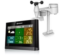 Bresser Estación meteorológica radiocontrolada con sensor exterior, centro meteorológico con sensor exterior 5 en 1 (temperatura, presión atmosférica, humedad, anemómetro, pluviómetro)