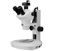 Bresser estereomicroscopio trino Zoom 8-50x con cámara MikroCam SP 5MP iluminación LED C-Mount Adaptable Negro