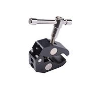 Bresser Fotostudio B-SC3 - Abrazadera Universal con Rosca | Mordazas engomadas, apertura de 1 a 5 cm, para tubos y barras, conexión para cámara, trípode de luz y accesorios, 120 g