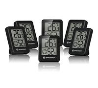 BRESSER Juego de 6 indicadores termohigrométricos Temeo Hygro de pie o de pared con indicador de clima ambiente, negros