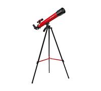 Bresser Junior 50/600 AZ - Telescopio de Lentes con trípode para observar la Luna, Planetas y observación de luz Diurna, Incluye Accesorios, Color Rojo