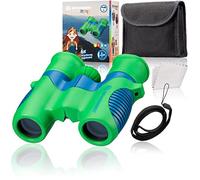 Bresser JUNIOR 6x21 Prismáticos para Niños | 6 aumentos, aptos para gafas, robustos y antideslizantes, distancia ocular ajustable, peso 177 g, funda incluida