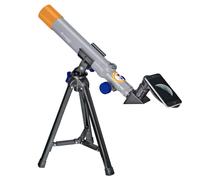 Bresser Optics 8840350 Refractor 32x Gris, Naranja - Telescopio (34 cm, 180 g, 5,5 cm, De plástico)