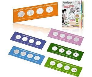 Bresser Junior Portaobjetos Microscopio Set 24 Muestras Preparadas en 6 Portas para Niños 6+ Algas Insectos Plantas