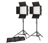 BRESSER LED Conjunto de Photo/vidéo 2X LS-600 38W/5.600LUX + 2X Soporte de luz