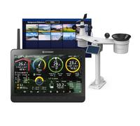 Bresser MeteoChamp Estación meteorológica profesional Wifi 9 en 1 | Temperatura interior y exterior, humedad, pluviómetro, anemómetro, UV, luz, WBGT, previsión meteorológica, aplicación