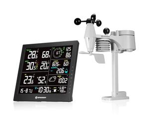 Bresser MeteoTemp JW Estación meteorológica profesional Wifi 8 en 1 | Temperatura interior y exterior, humedad, pluviómetro, anemómetro, previsión meteorológica, app, WBGT, índice de calor