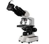 Bresser microscopio Binocular con cámara MikroCam SF UHD, 40x-1000x, iluminación LED, Ideal para Escuela y afición, Rosca C-Mount.
