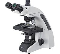 Bresser Microscopio biológico con Objetivos planacromáticos corregidos al Infinito, iluminación LED, Cabezal trinocular, Enfoque ergonómico