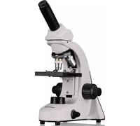 Bresser Microscopio Profesional 40x-1600x con luz Doble y Adaptador móvil | 5 preparaciones y portaobjetos vacíos, Enfoque macro y fino, Zoom Barlow 2x, Filtros de color, USB o pilas