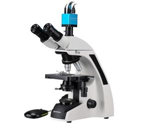 Bresser Microscopio Digital Profesional con Cámara 40x-1000x, Full HD | Trinocular, Luz LED, Iluminación Köhler, Objetivos semiplanos, HDMI 60 fps, Medición, Sin PC, Escuela, laboratorio
