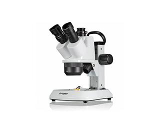 Bresser Microscopio estereoscópico trinocular Analyth STR Trino 10x - 40x con luz LED Regulable separada y asa de Transporte para Uso móvil