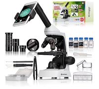 Bresser Microscopio Infantil 40x-2000x con Innovador Soporte para Smartphone e iluminación LED Regulable