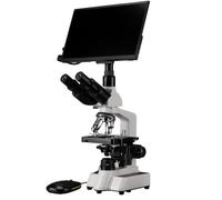 BRESSER Microscopio Researcher Trino 40-1000x con Cámara MikroCam Mini Full HD HDMI y Pantalla Mini HDMI (13.3")