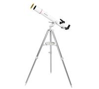 Bresser Refractor Telescopio Nano AR-70/700 AZ con trípode de Aluminio de 3 Patas, Montaje azimutal, buscador de Puntos LED y Adaptador de cámara para Smartphone para Principiantes, Color Blanco