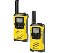 Bresser National Geographic PMR-Walkie Talkie - Radio con Alcance de hasta 6 km, Pantalla LCD, Linterna, función VOX, 8 Canales, 10 Tonos de Timbre, conexión para Auriculares, Libre de Licencia