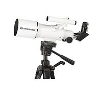 Bresser Optics Classic 70/350 Refractor 140x Negro, Blanco - Telescopio (65 cm, 2,3 kg, Aluminio, Aluminio)