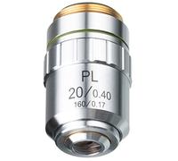 Bresser Planachromat 20x | Campo plano sin reenfoque, distancia de trabajo 8,6 mm, alta resolución, para fotografía microscópica, modelos compatibles