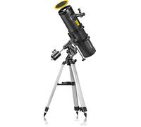 Bresser Pollux Telescopio Reflector 150/1400 EQ3 con Filtro Solar y Adaptador para Móvil