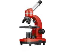 Bresser Microscopio para Estudiantes Biolux Sel con Soporte para Smartphone, Ricos Accesorios y Sistema de Zoom Barlow para niños, Principiantes y Adultos, Color Rojo