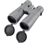 Bresser Prismáticos 10x50 Wave, Impermeables, con Cristal BAK-4, Revestimiento UR, oculares con Gafas, Aptos para Uso en el Atardecer y astronomía, Gris