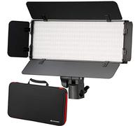 BRESSER PT-30 B-II LED Bicolor con Bolsa | 3200 a 5600 K, regulación del 10 al 100 por ciento, CRI 95, viseras, baterías, adaptador, cargador, bolsa
