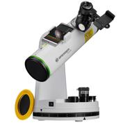 Bresser PushTo NT 76/350 Telescopio Reflector Smart Bluetooth con App | Apertura de 76 mm, focal de 350 mm, navegación en tiempo real, adaptador móvil, USB C o 4 pilas AA