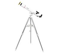 Bresser Refractor Telescopio Nano AR-70/700 AZ con trípode de Aluminio de 3 Patas, Montaje azimutal, buscador de Puntos LED y Adaptador de cámara para Smartphone para Principiantes, Color Blanco