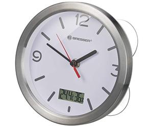 Bresser - Reloj de baño, 17 cm, Blanco, 17 cm