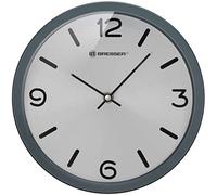 BRESSER Reloj de Pared, Acero Inoxidable, Gris, 250x250mm